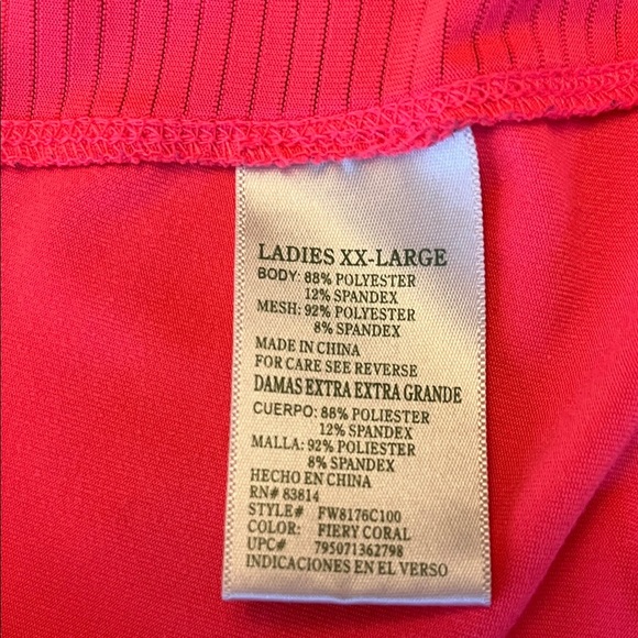 Tangerine Bold coral Striped Jacket size XXL - Picture 6 of 6